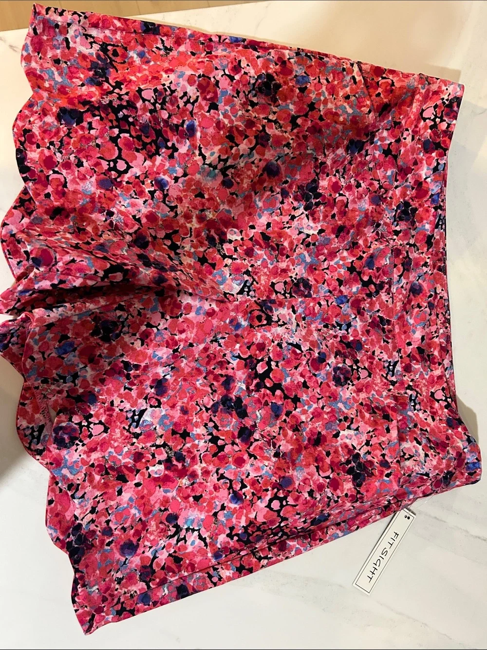 Bright Pink Floral Circle Skirt by Fit & Flare
